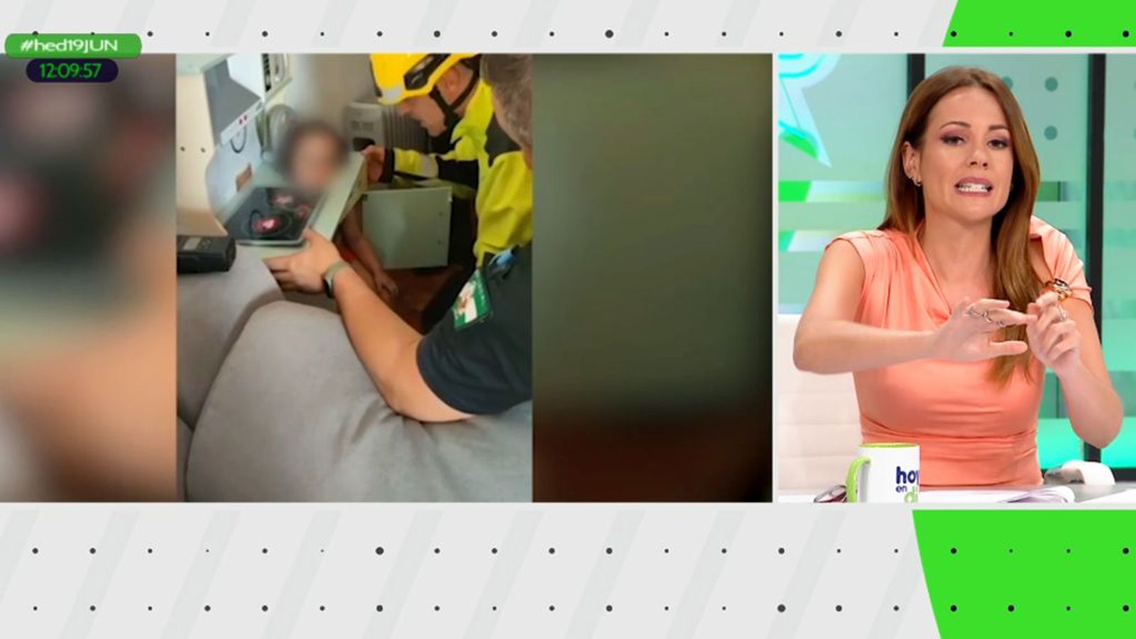 Martina, la pequeña que quedó atrapada en su cocinita y fue rescatada contándole un cuento