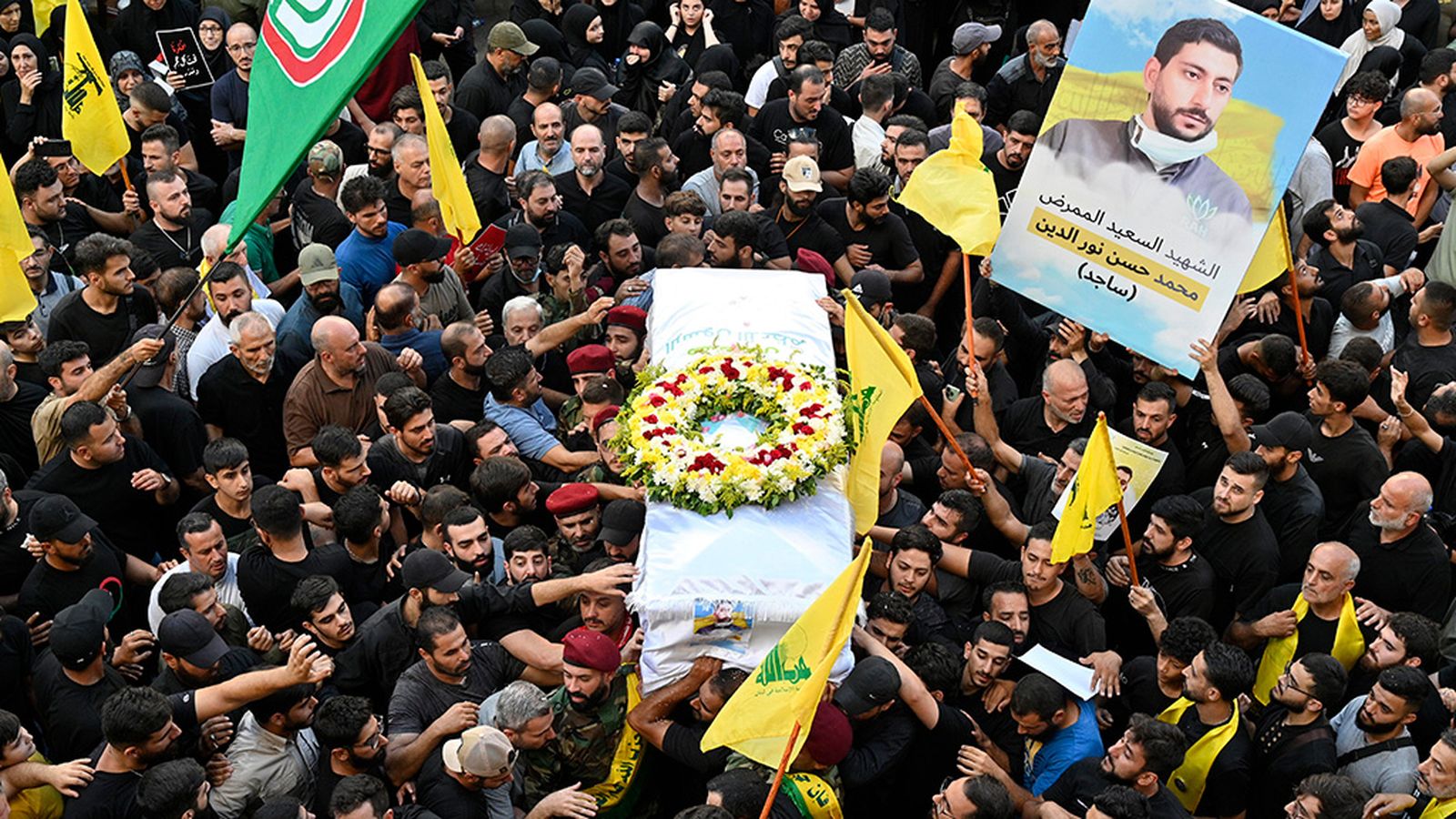 Funerales en Líbano tras el ataque con buscas
