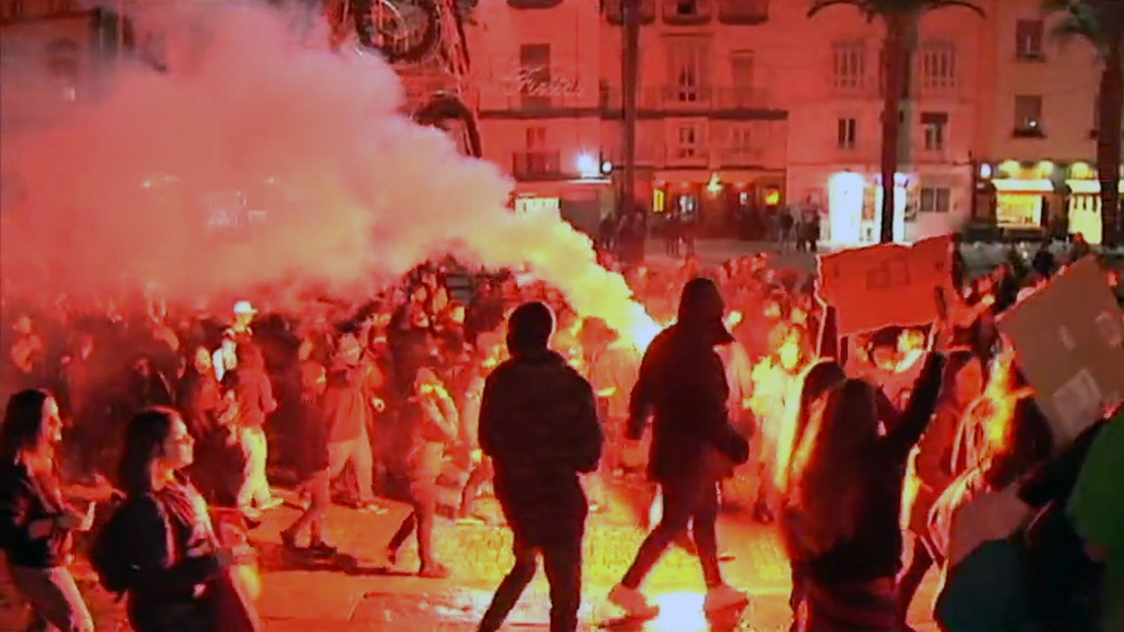 Manifestación en Cádiz Altercados