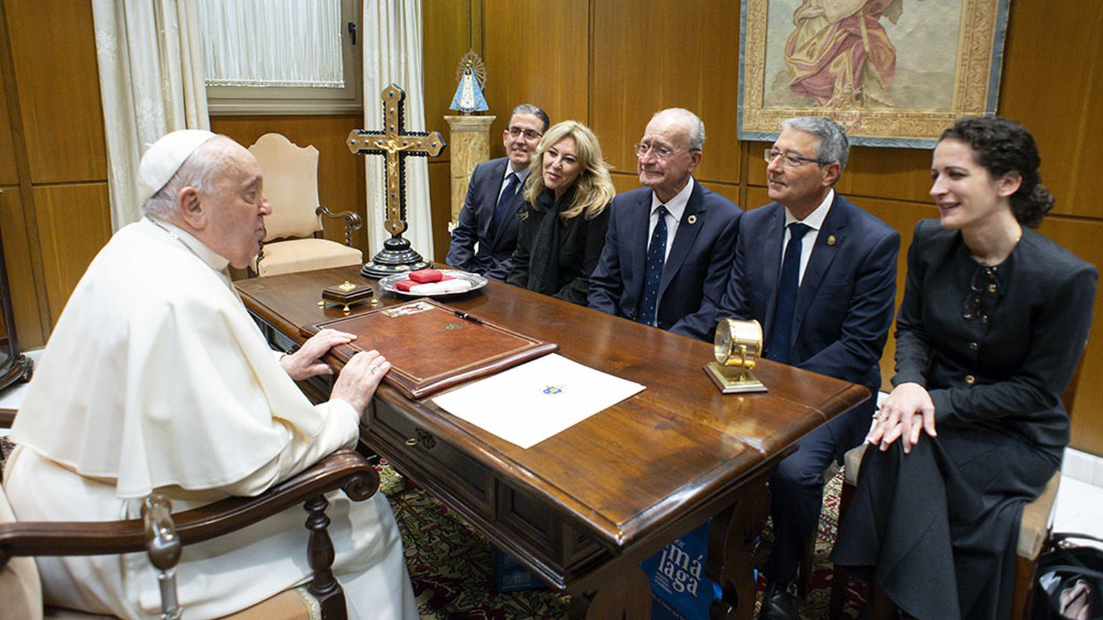 El papa recibe a la Junta y al alcalde de Málaga