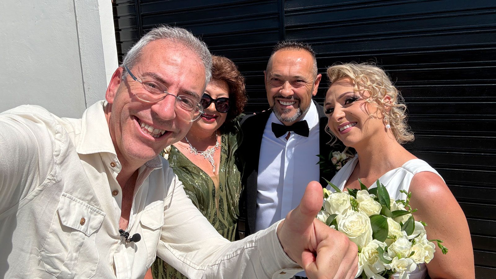 Nacho Medina en la boda de Magdalena y Cuatri, en "Andalucía a dedo"