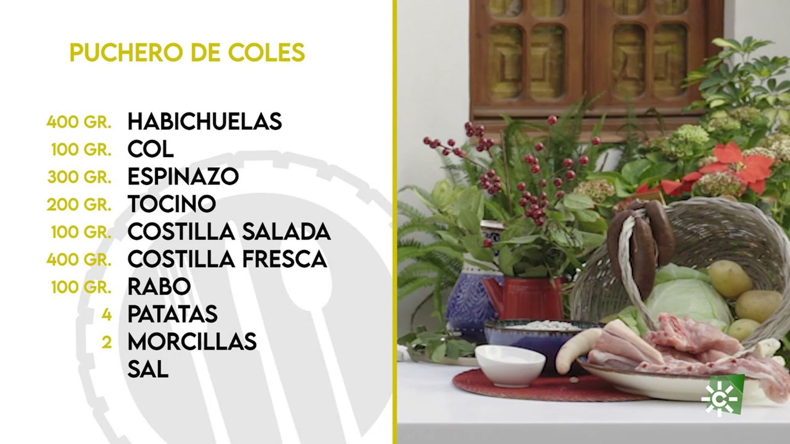 Tierra de sabores Lanjarón Puchero de coles tapa