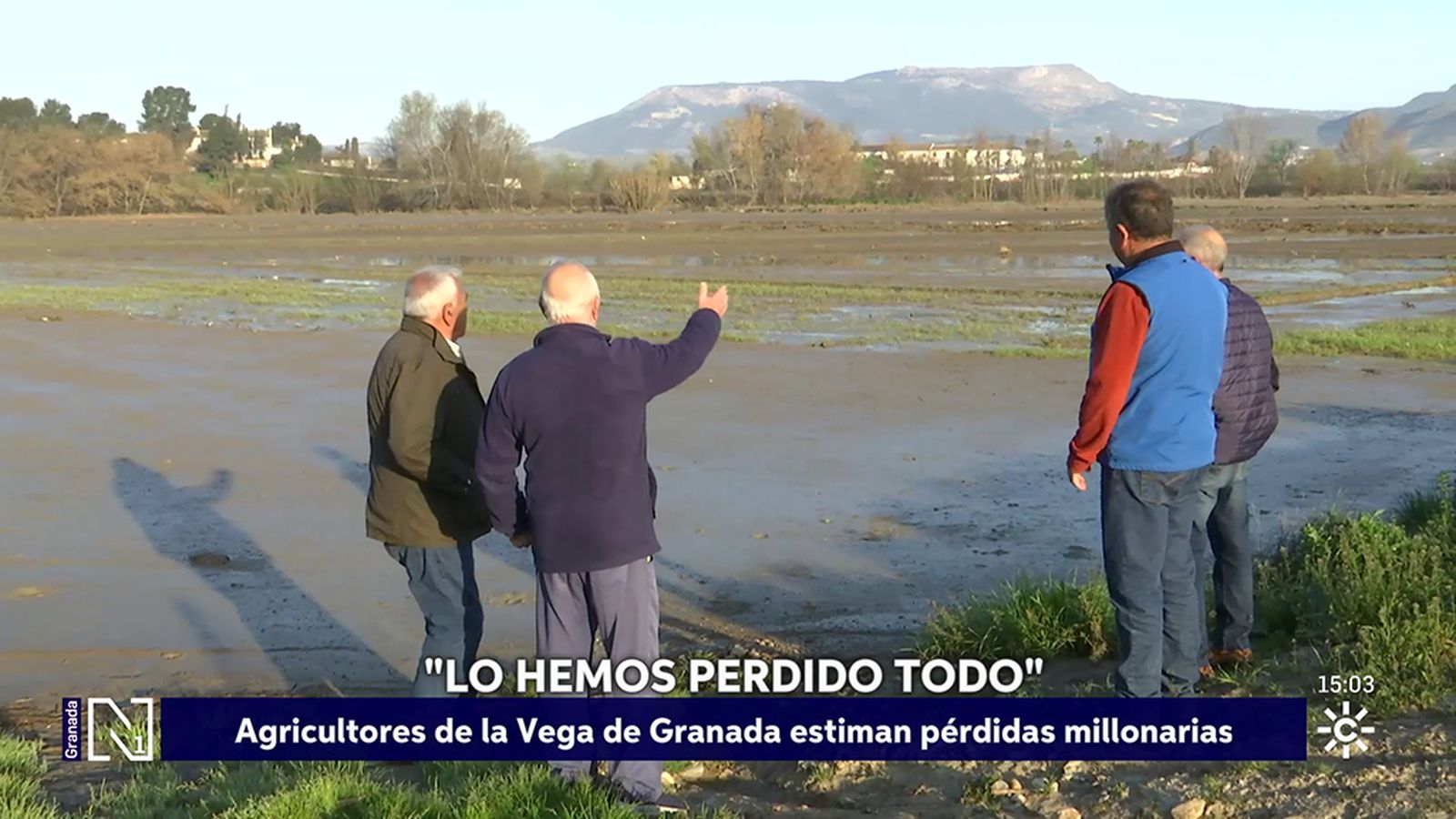 Agricultores de la Vega de Granada pierden todos sus cultivos