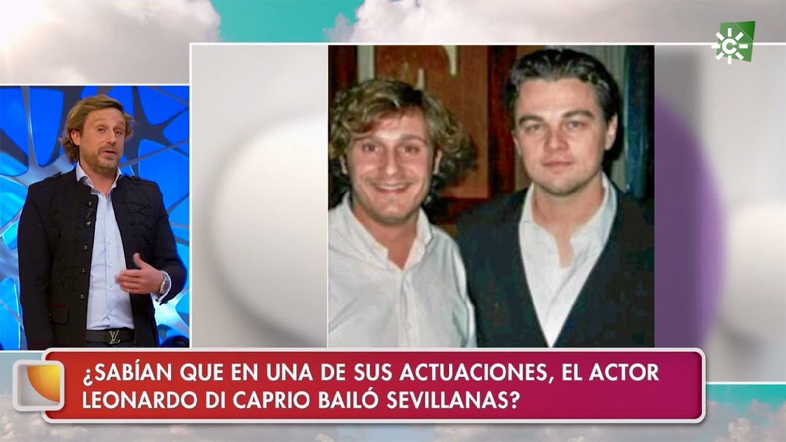 Juan Peña foto con Di Caprio La Tarde
