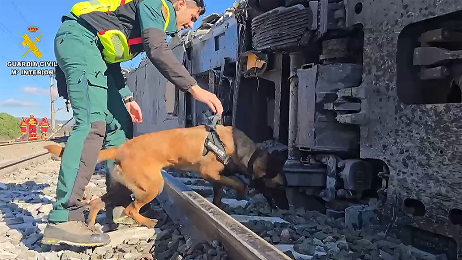 La Guardia Civil busca con perros en Adamuz