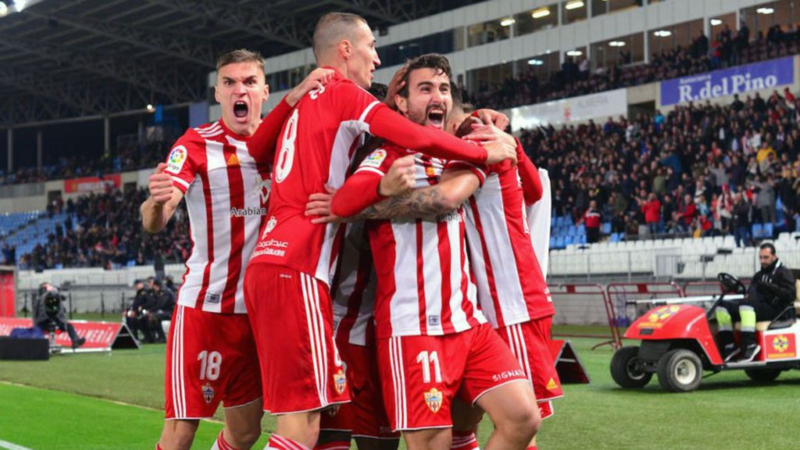 celebracion gol almeria
