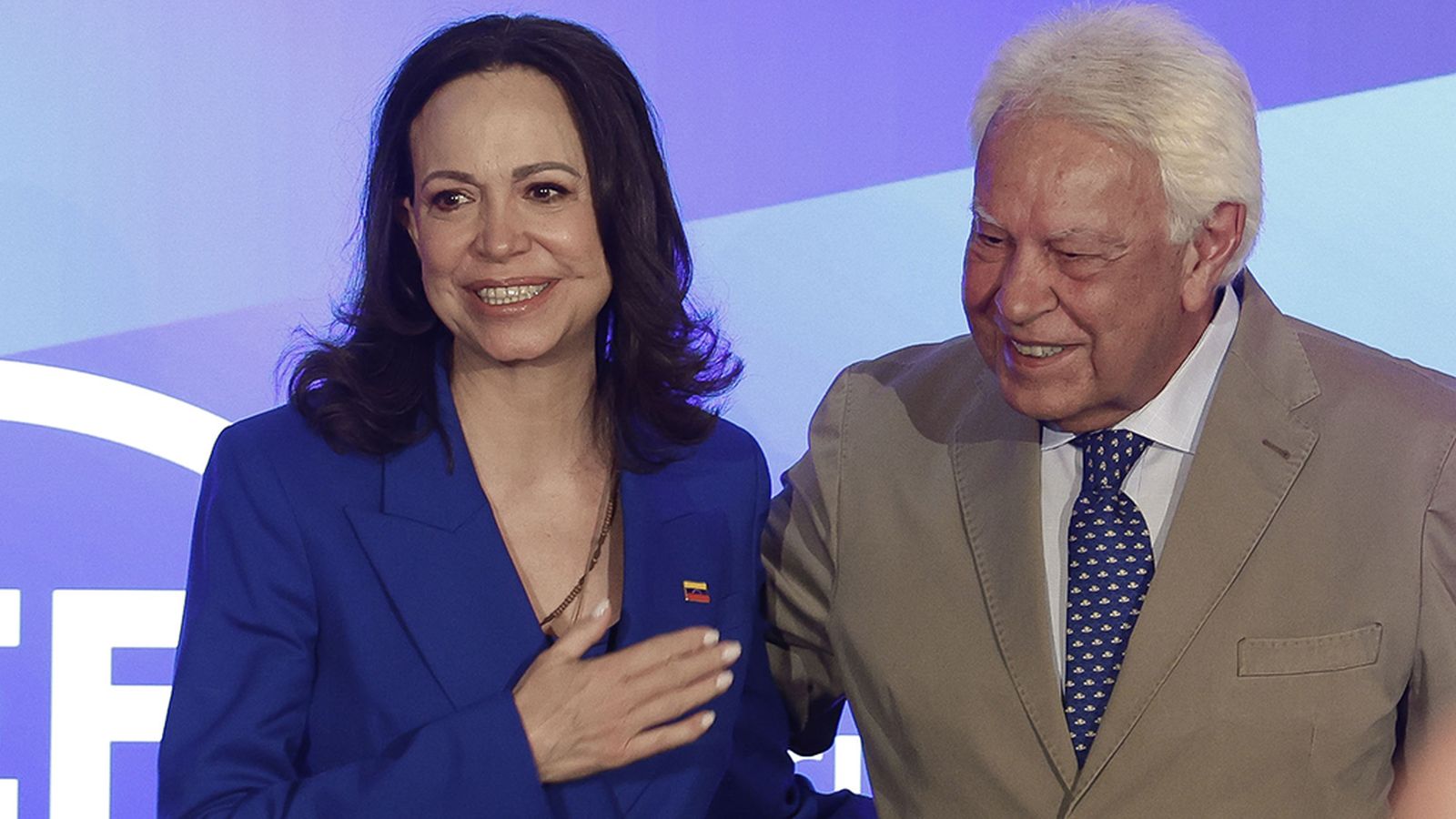 Felipe y Corina Machado