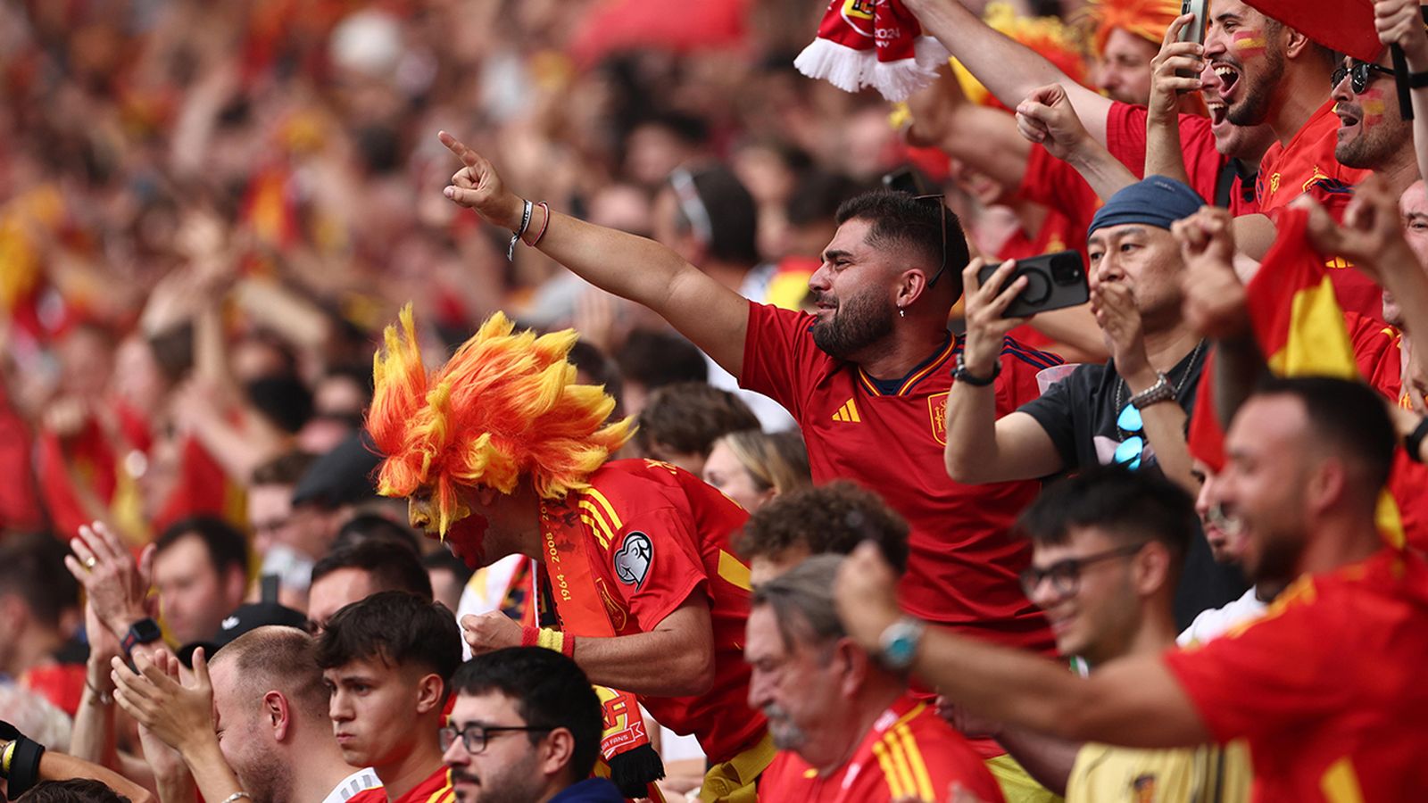 Afición de España frente a Alemania