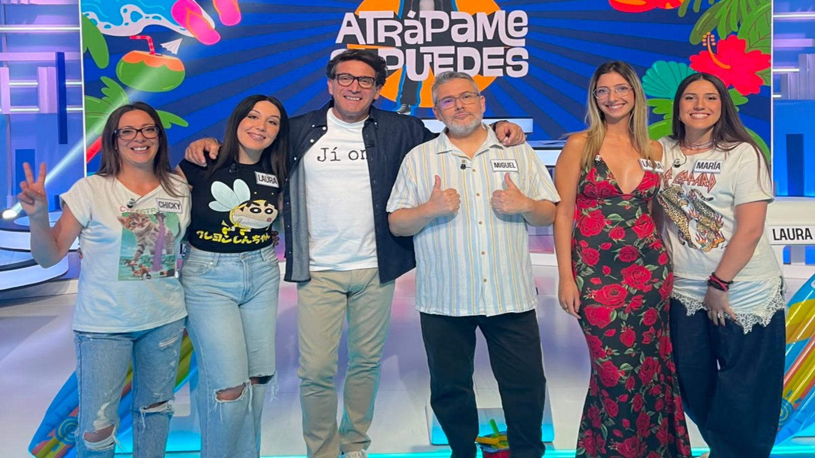 Antonio Garrido y concursantes, "Atrápame si puedes"