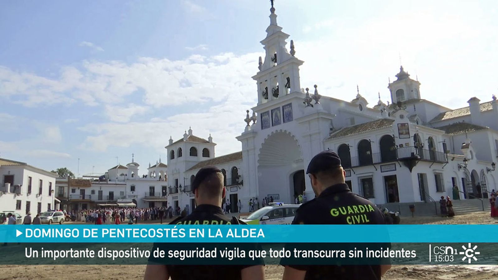 Dispositivo de seguridad en El Rocío