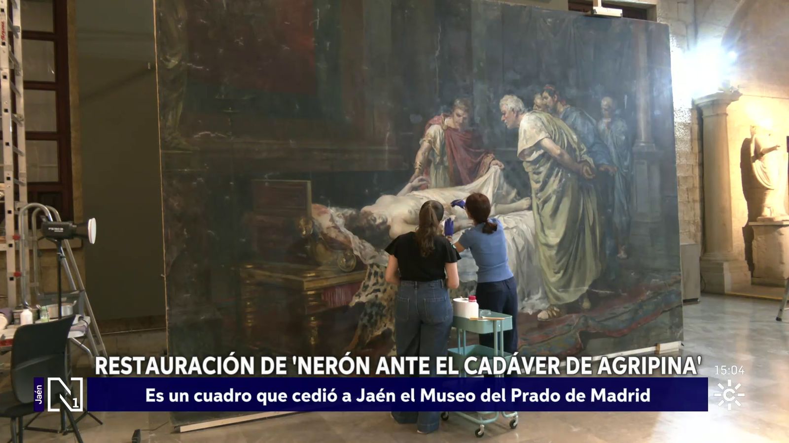 Restauración en Jaén de Nerón ante el cadáver de Agripina