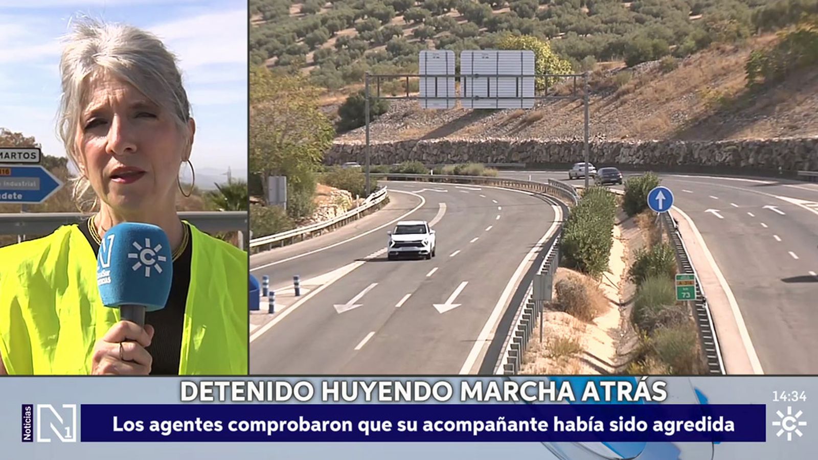 Detenido en Martos por agredir presuntamente a su pareja mientras circulaba por la A-316