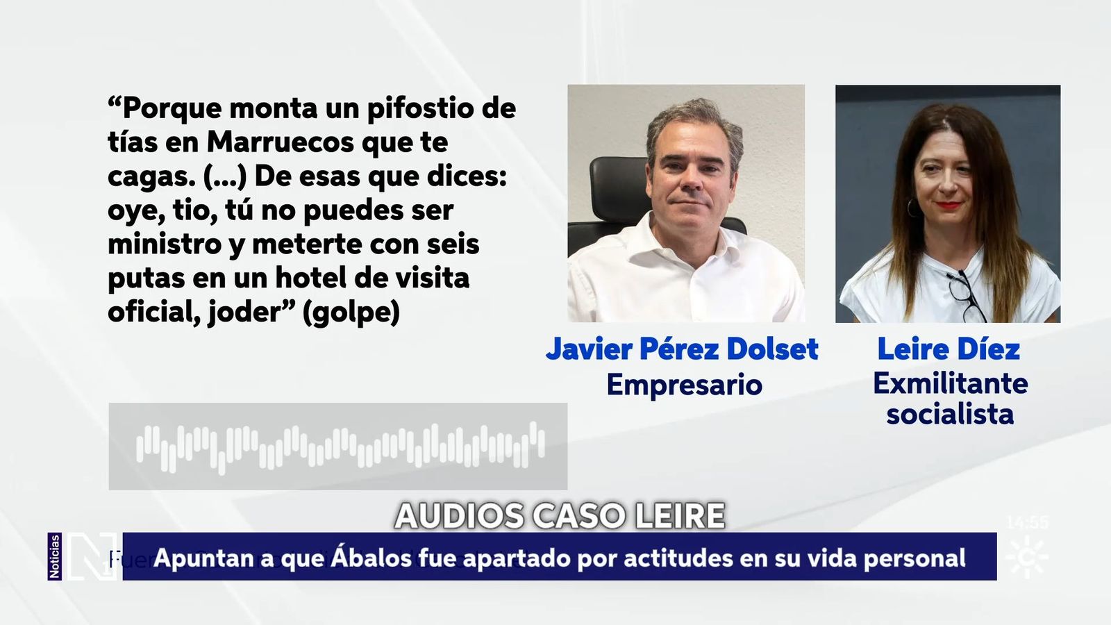 Audios sobre los excesos de Ábalos con las mujeres