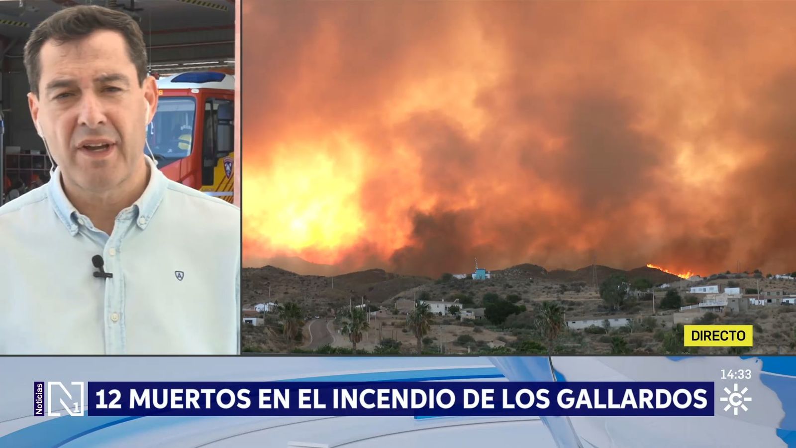 Moreno en Canal Sur desde Los Gallardos
