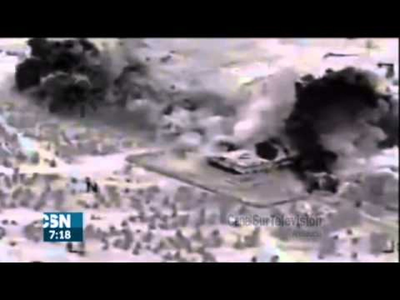 Bombardeo a posiciones del Estado Islámico en Siria