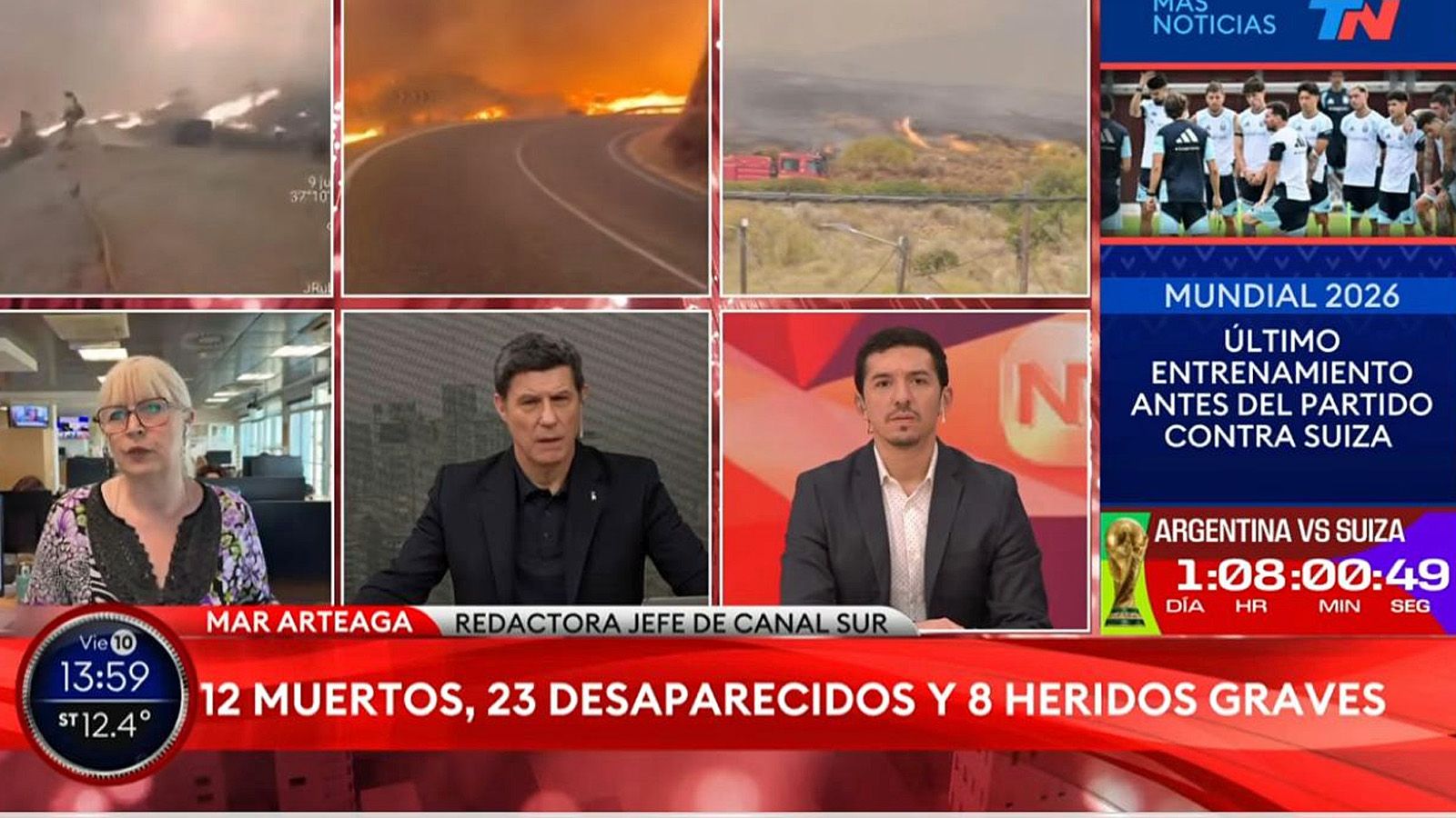 Conexión de los compañeros de la televisión argentina con Canal Sur Televisión