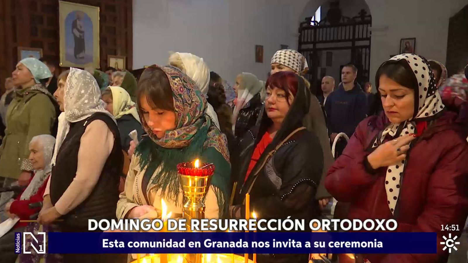 Más de un centenar de fieles celebran la Pascua Ortodoxa en Granada