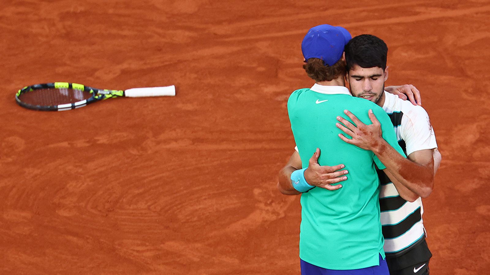 Alcaraz y Sinner en la final de Toland Garros