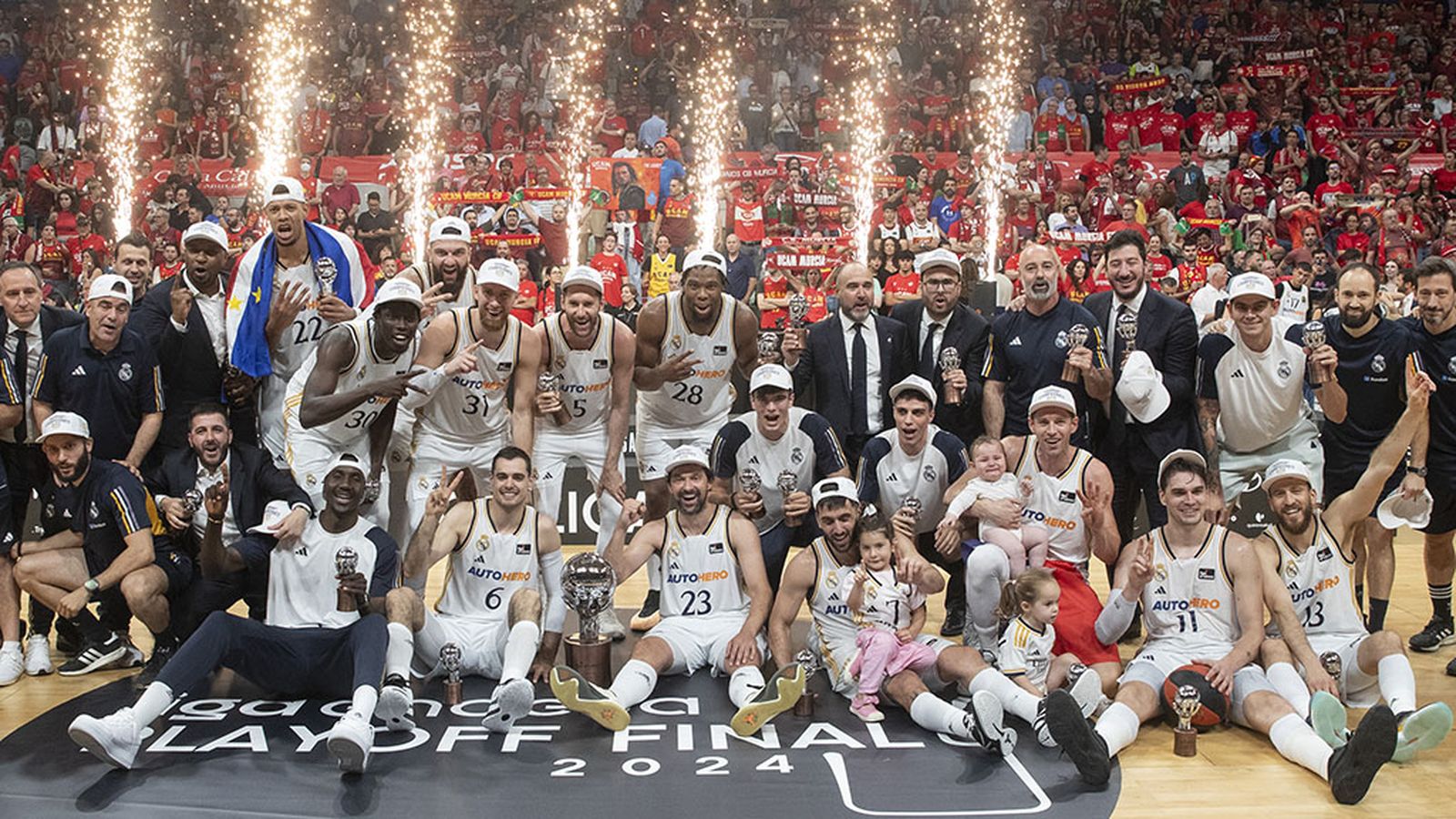 El real Madrid, campeón de la liga de baloncesto