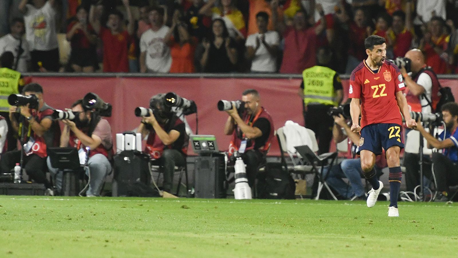 Navas en La Cartuja con la selección de España