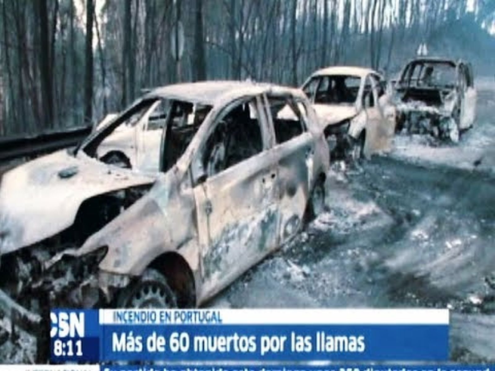 Incendio forestal en el centro de Portugal