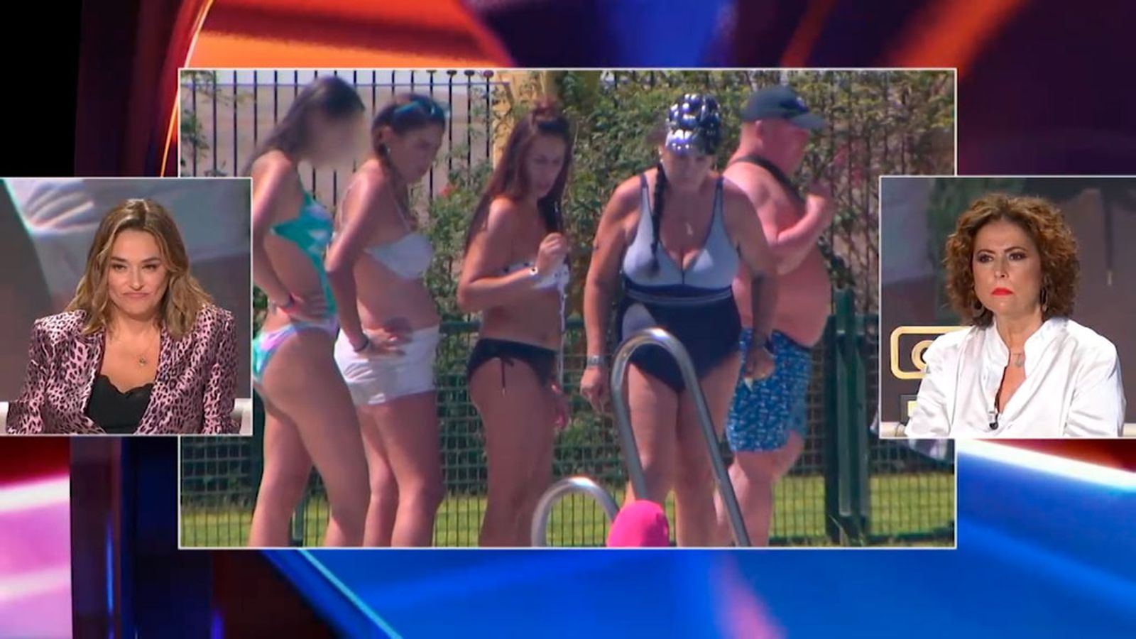 El hombre tiene ictiosis pero se puede bañar, usted es la que se tiene que ir de la piscina