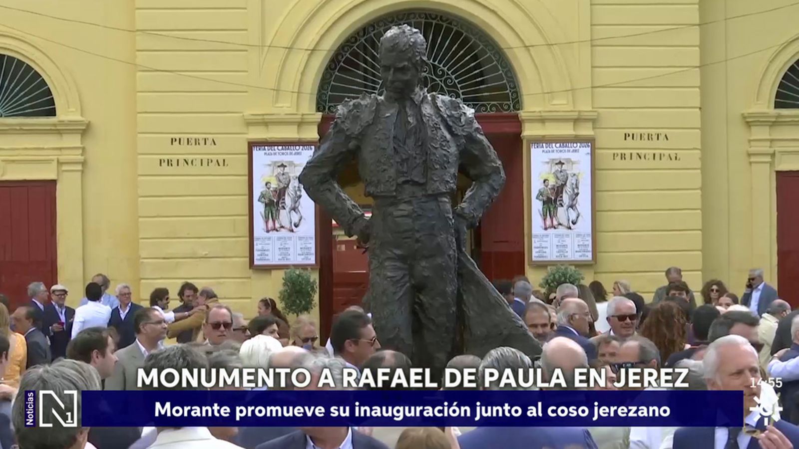Inaugurado el monumento a Rafael de Paula junto a la plaza de toros de Jerez