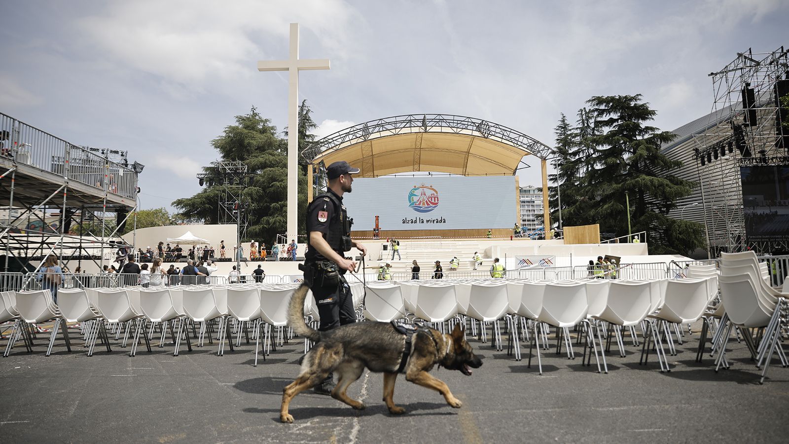 Dispositivo de seguridad con motivo de la visita del Papa León XIV