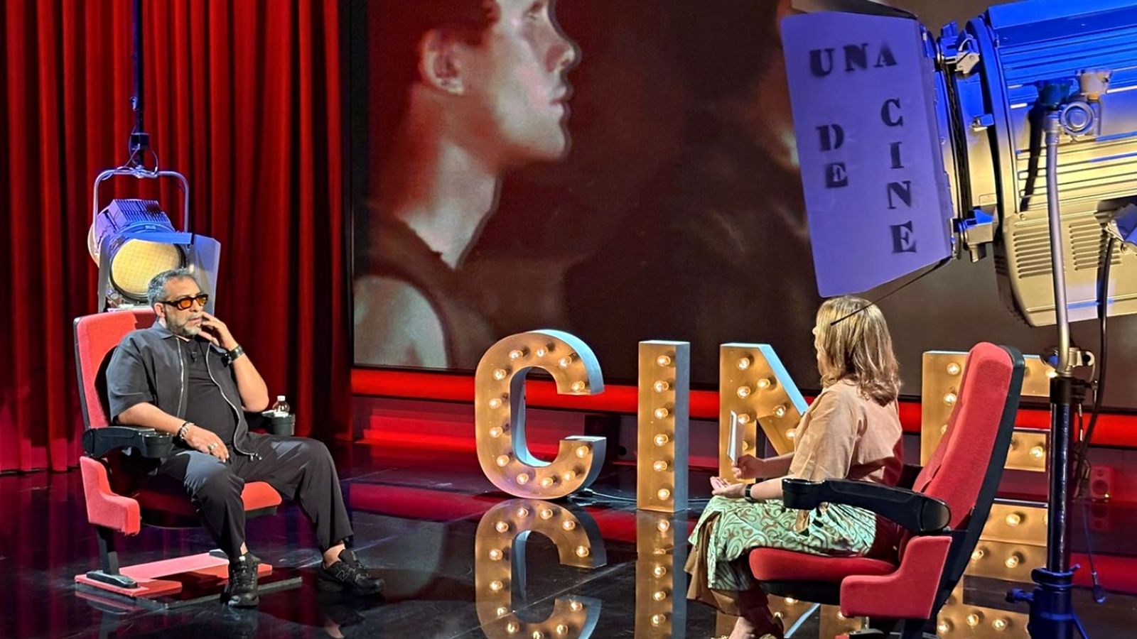 Moreno Borja con Isabel Gómez en "Una de Cine".