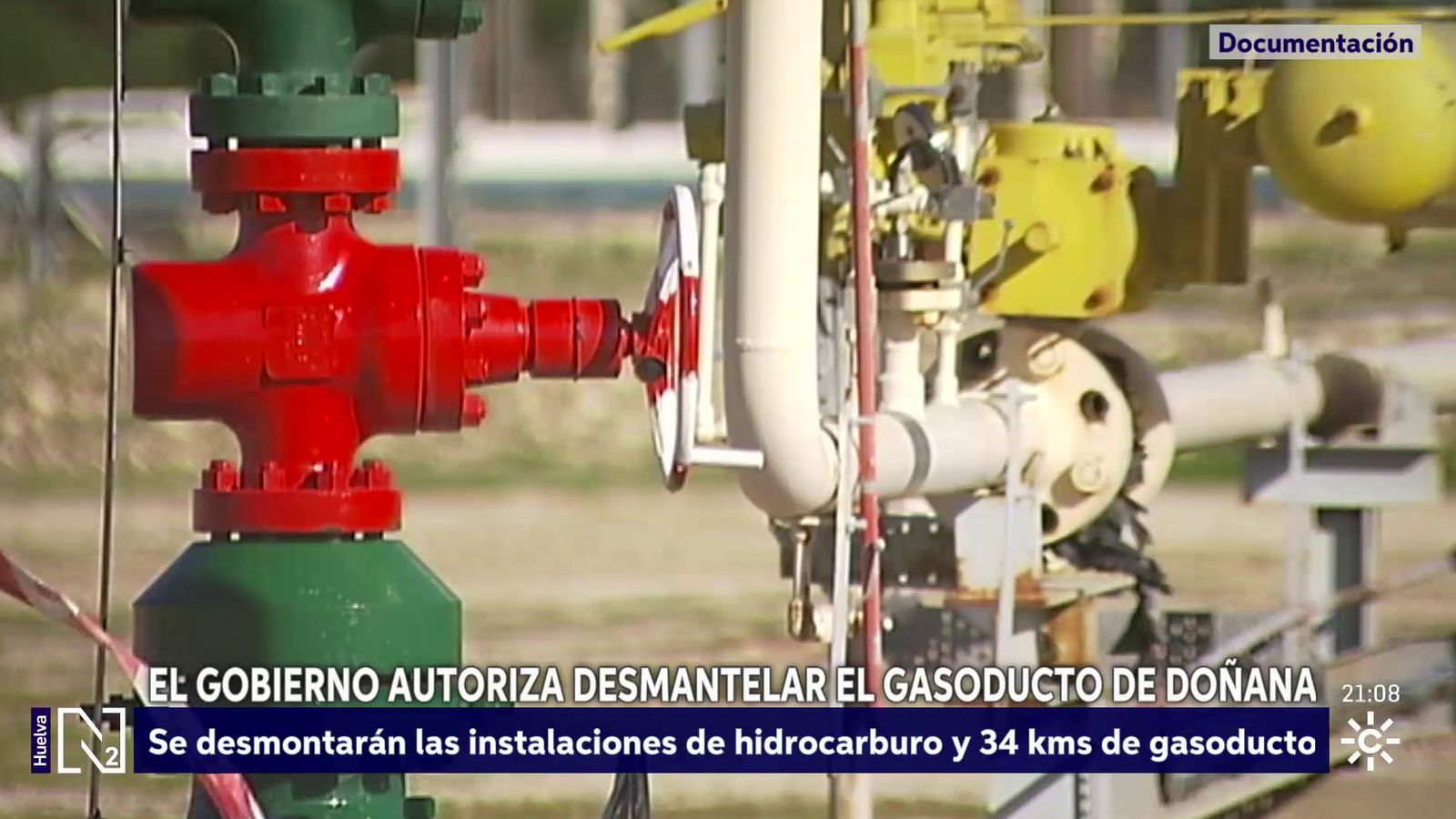 Desmantelamiento del gasoducto de Doñana
